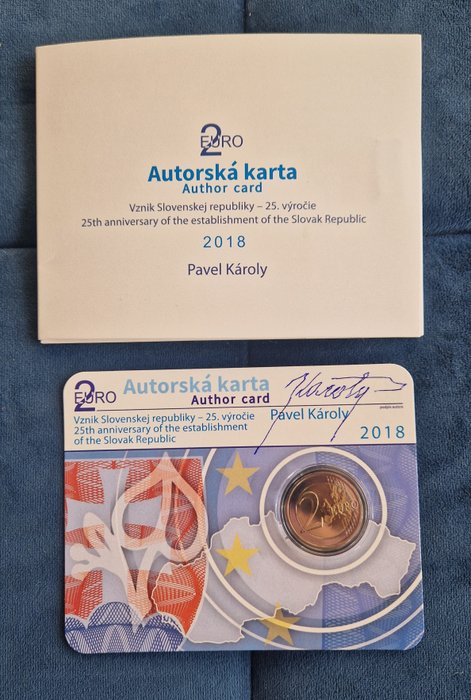 Slovakiet. 2 Euro 2018 "Slovak Republic" (signed by the author)