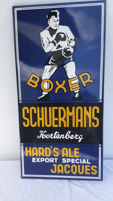 Boxer schuermans - Reklameplakat - Emalje