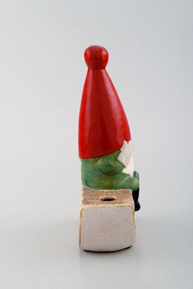 Lisa Larson for Gustavsberg Candlestick Elf in glazed stoneware 1995