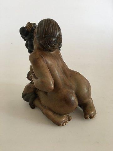 Kai Nielsen Bing  Grondahl Stoneware Figurine no 22 Woman with Grapes and Faun