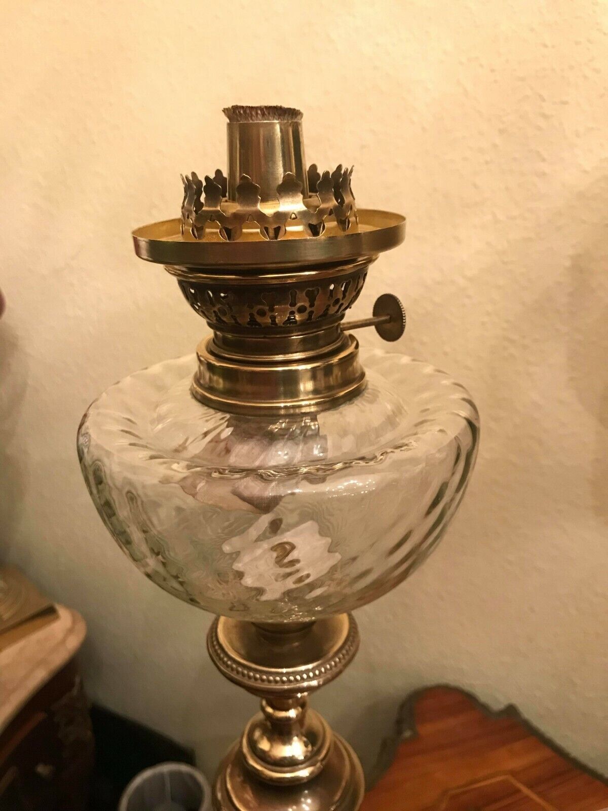 Antique German Kerosene Oil Lamp Beautiful Lamp Shade