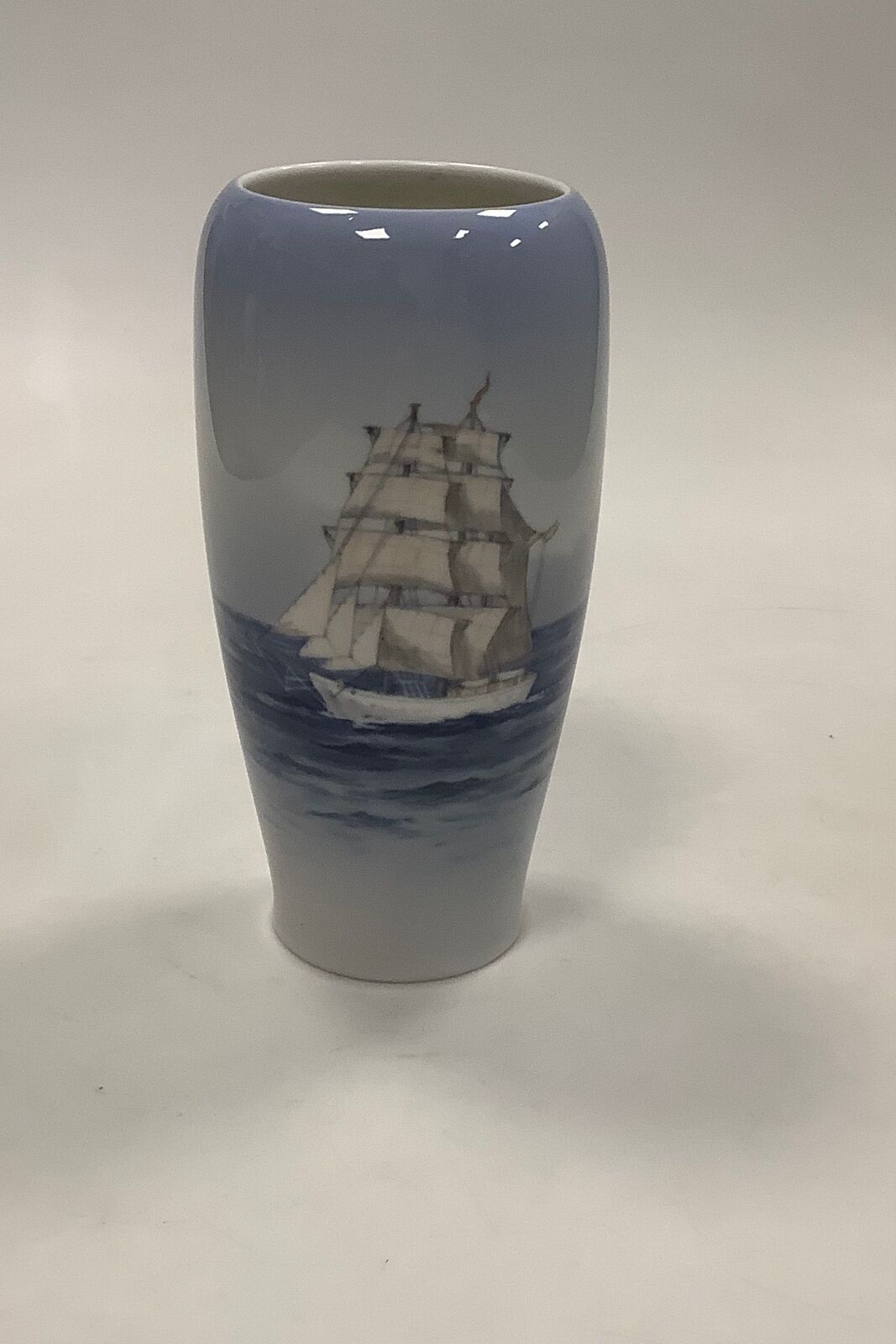 Royal Copenhagen Art Nouveau Vase with Ship No 2913 / 235