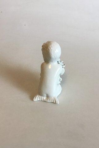 Bing  Grondahl Blanc de Chine Figurine of Child with seaweed No 2266