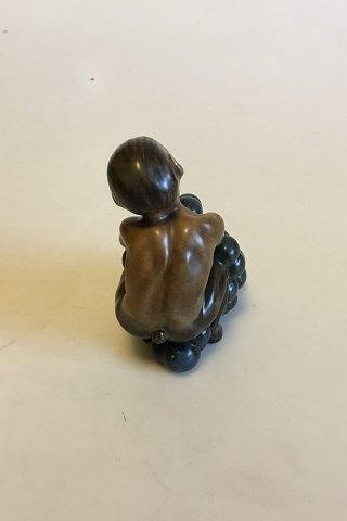 Bing  Grondahl Figurine by Kai Nielsen "Little Bacchus with Grapes" No 4027