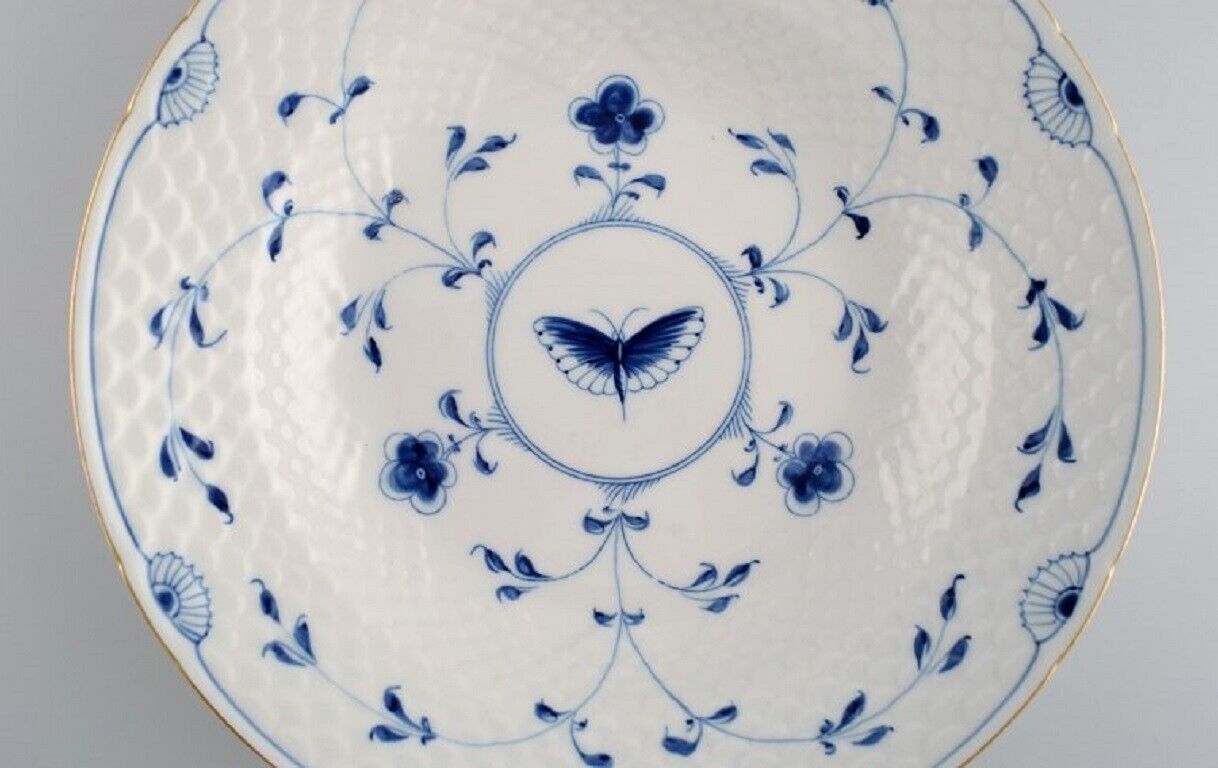 Five Bing  Grøndahl Butterfly deep plates in hand-painted porcelain