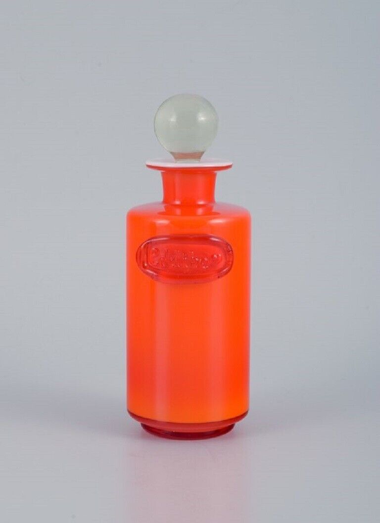 Michael Bang for Holmegaard Oil and vinegar containers orange and white glass