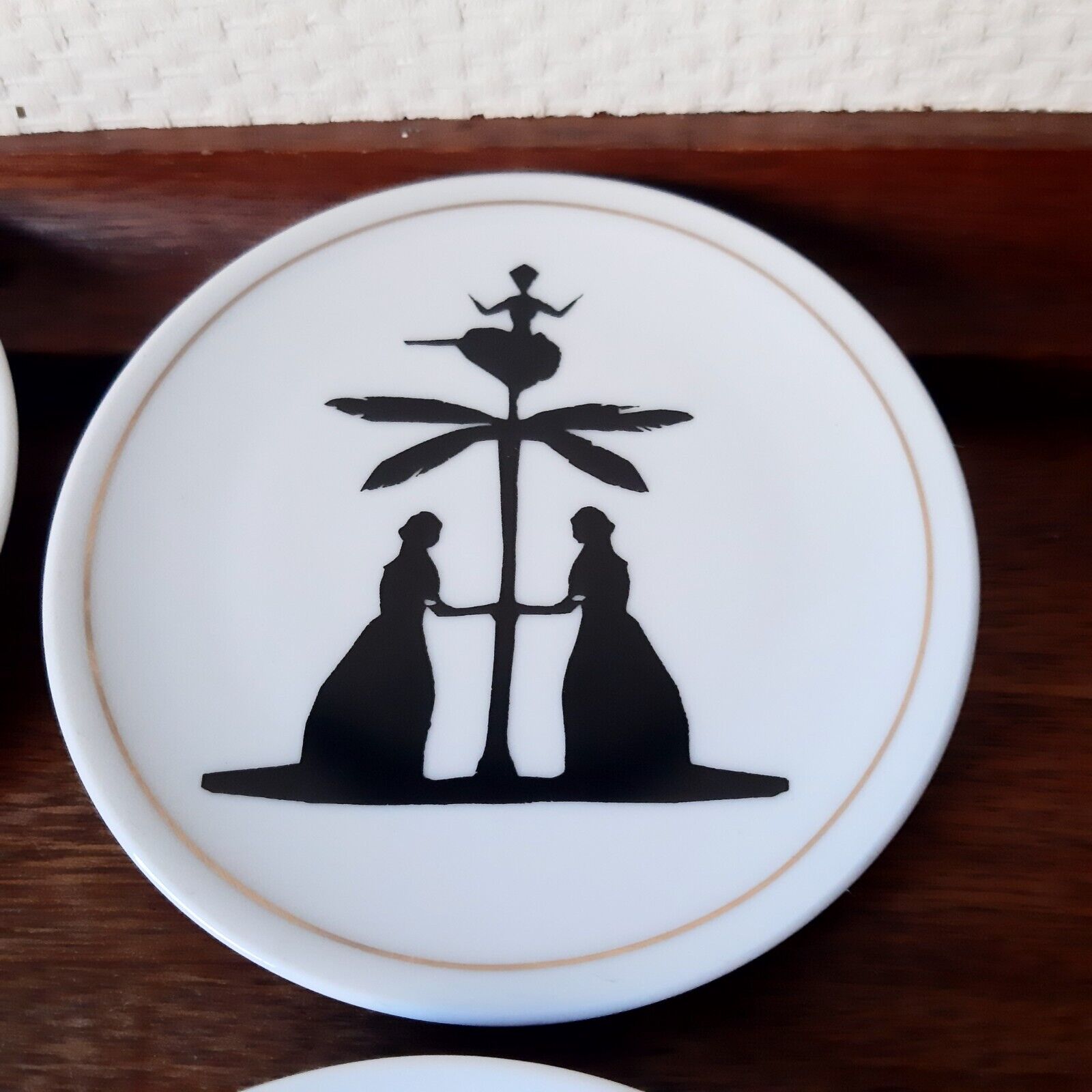 4 x Hans Christian Andersen Silhouette Mini Wall Plates 105 cm Bing & Grondahl