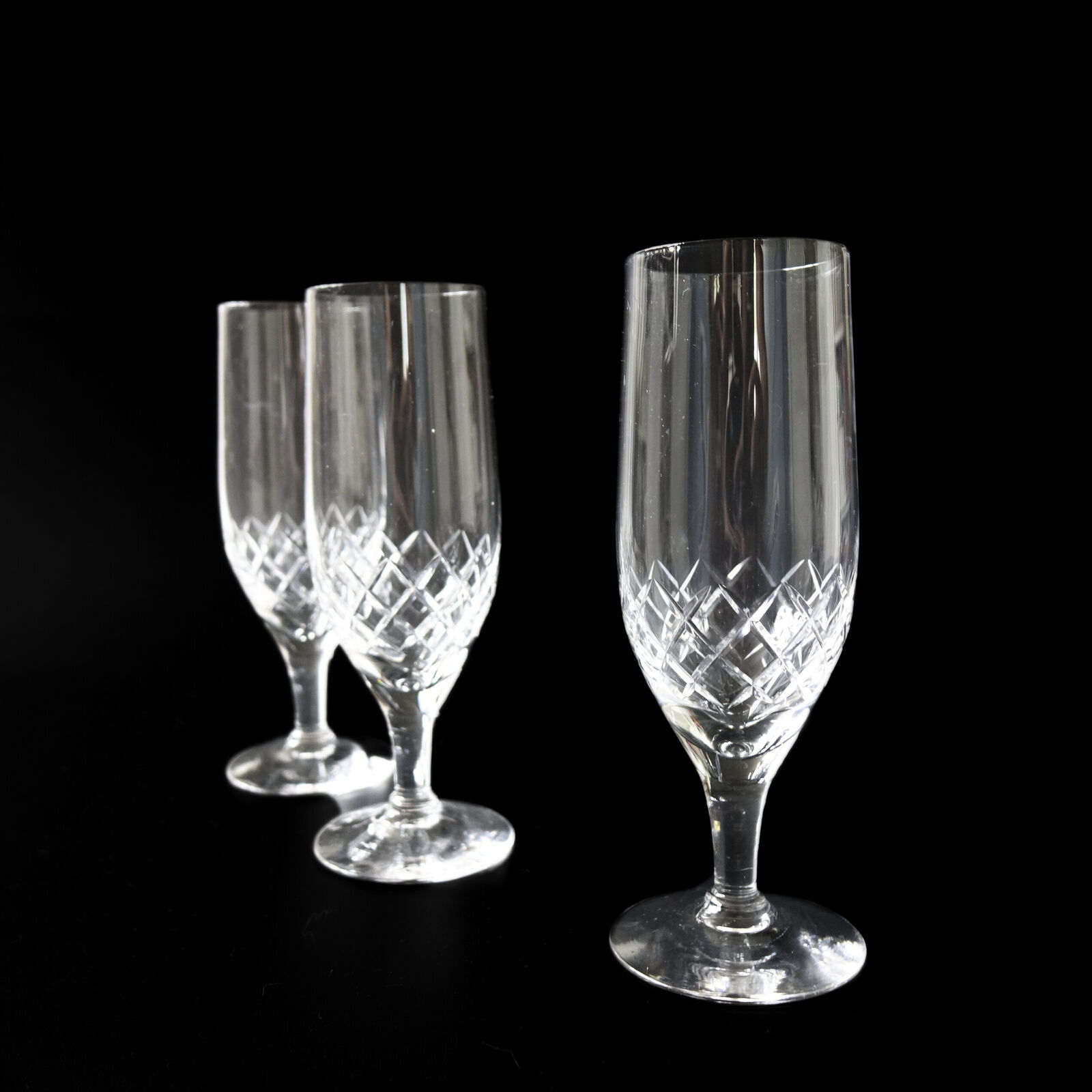 Vintage crystal champagne glass "Haga" design from Sweden mid-century