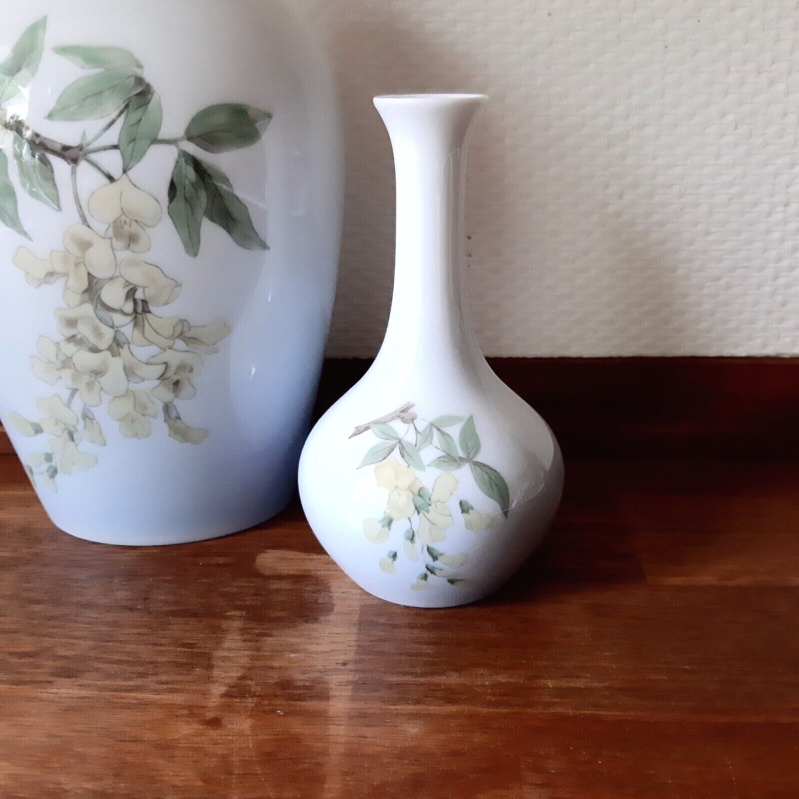 Pair of Floral vases # 62-239 & # 62-143 Bing & Grondahl Royal Copenhagen Fact 1