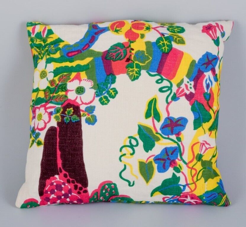 Svenskt Tenn Two cushions Textile design by Josef Frank Mid-20th century