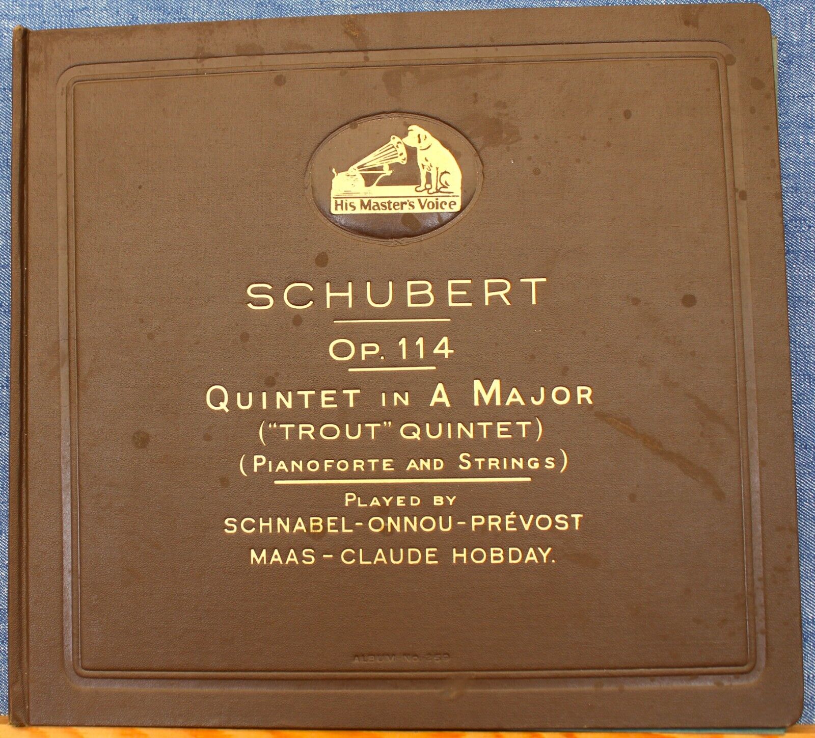 Schnabel; Pro Arte SQ Schubert (Piano quintet) HMV DB 8095-9 (5) NM(-) album