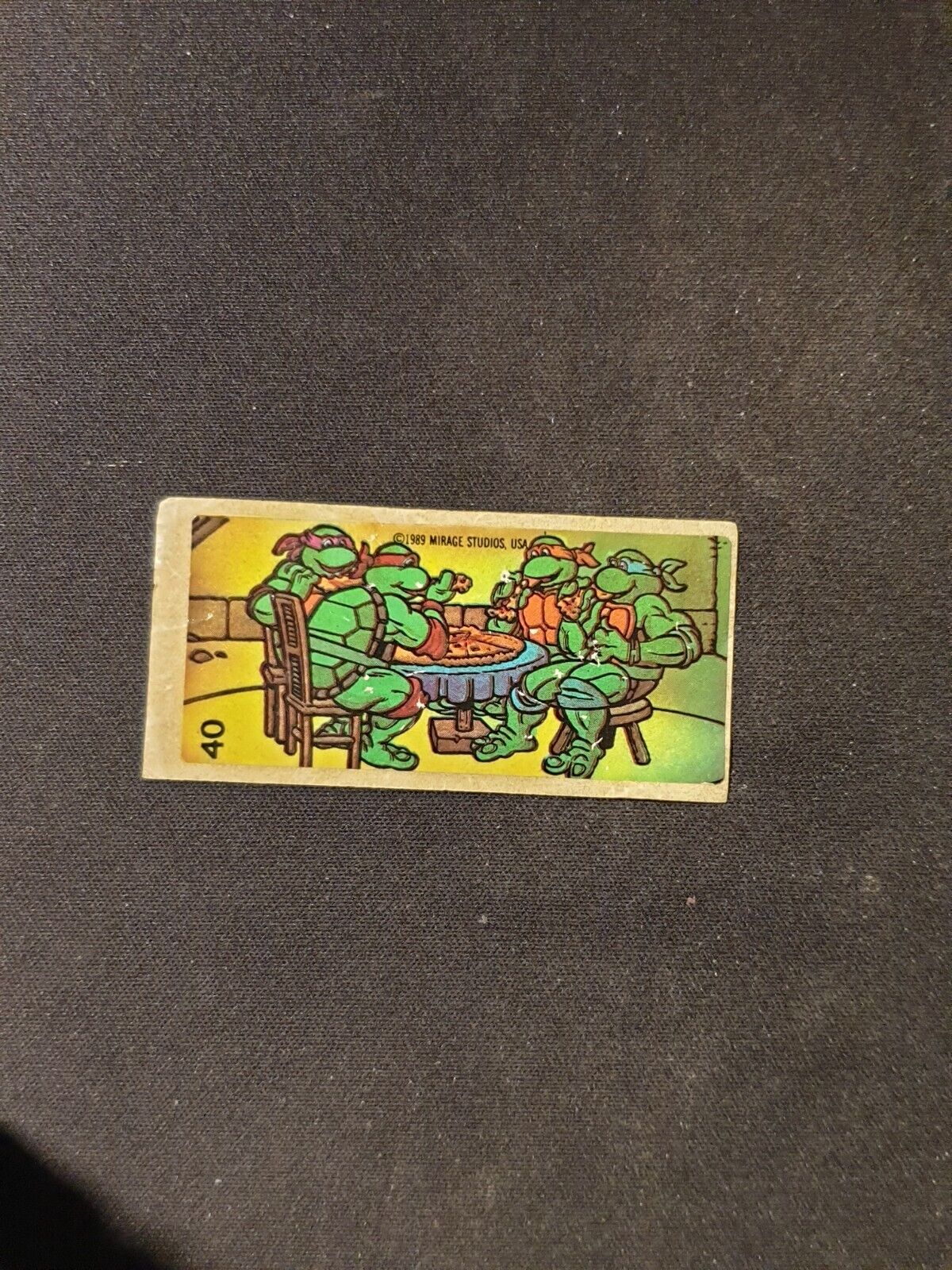 1989 TEENAGE MUTANT NINJA TURTLES Mirage Studios BUBBLE GUM Sticker No 40