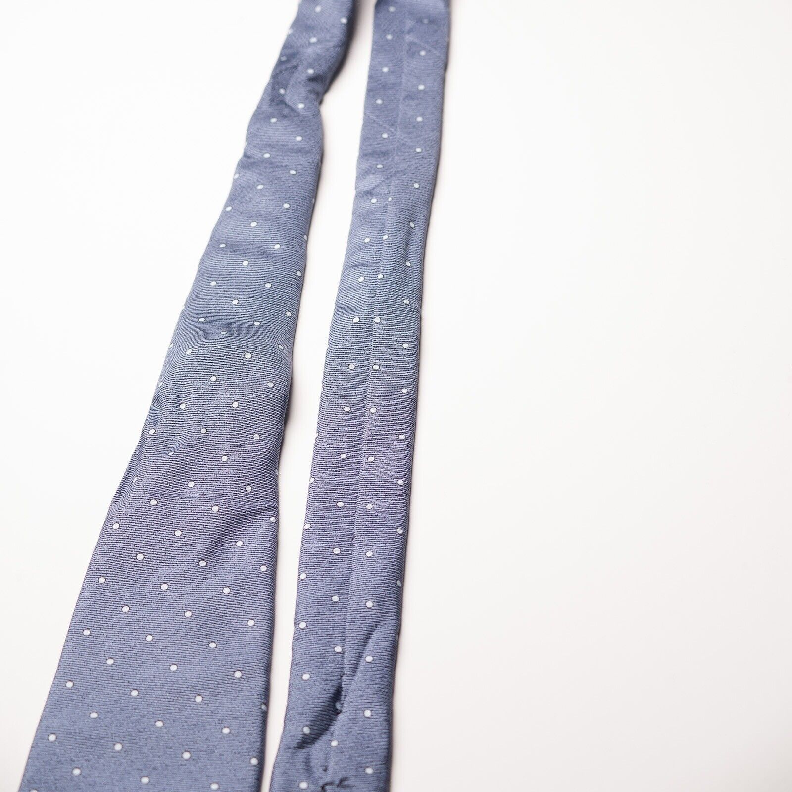 HUGO BOSS Light Blue Dotted Silk Tie Italy Made