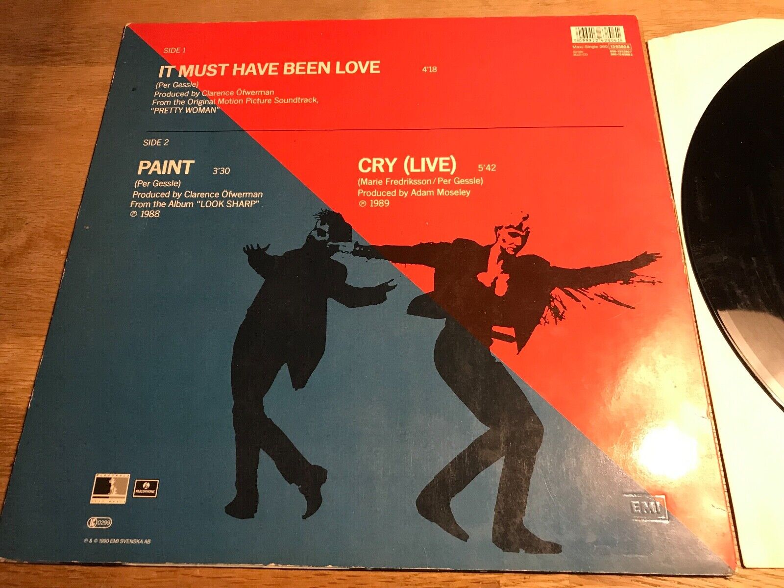 ROXETTE "IT MUST HAVE BEEN LOVE/PAINT/CRY"(LIVE) 12" MAXI SINGLE 1990 GERMANY12"