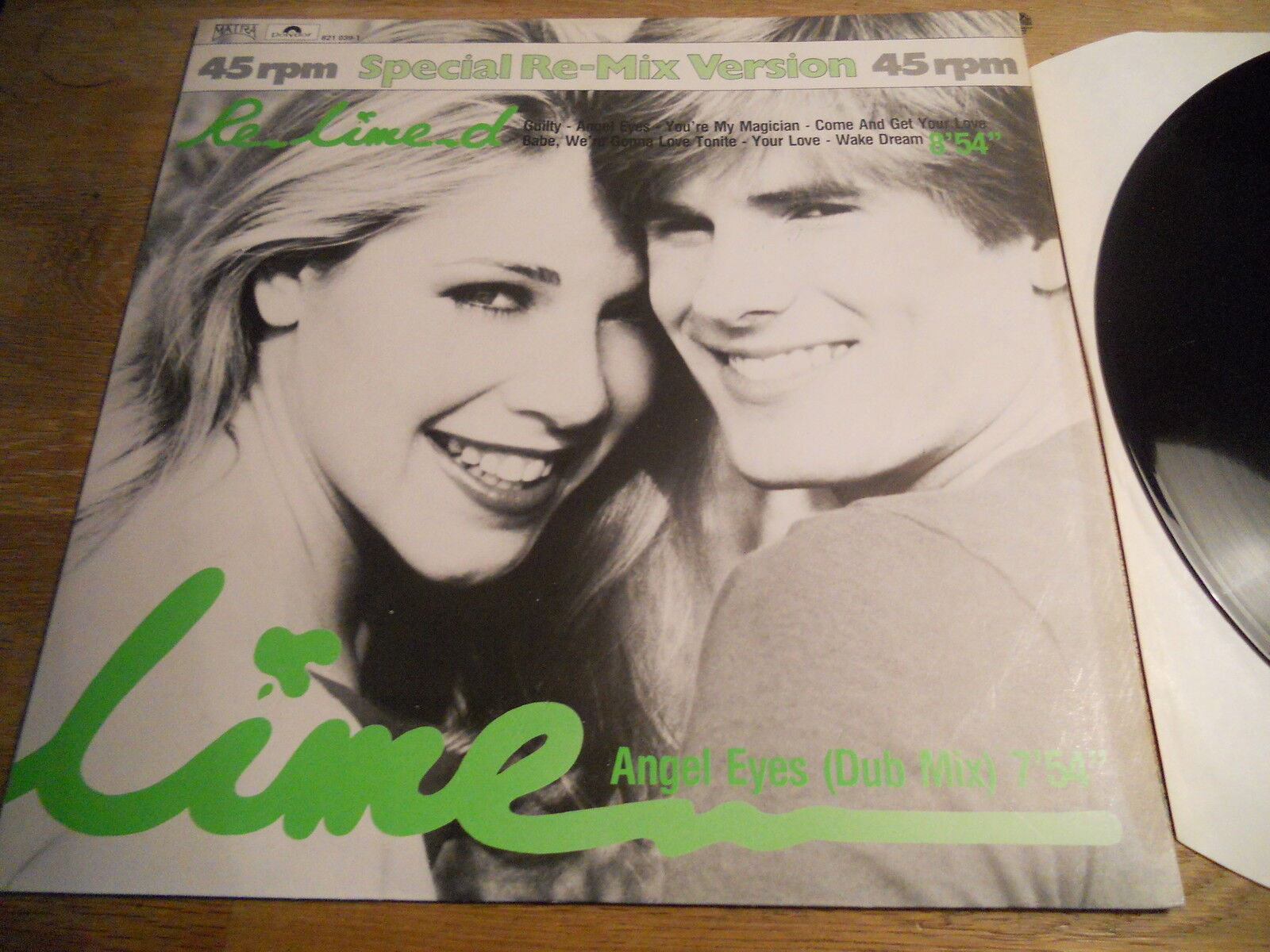 LIME RE-LIME-D MEGAMIX ANGEL EYES (DUB MIX) 1984 DUTCH 12 INC MAXI SINGLE RARE**