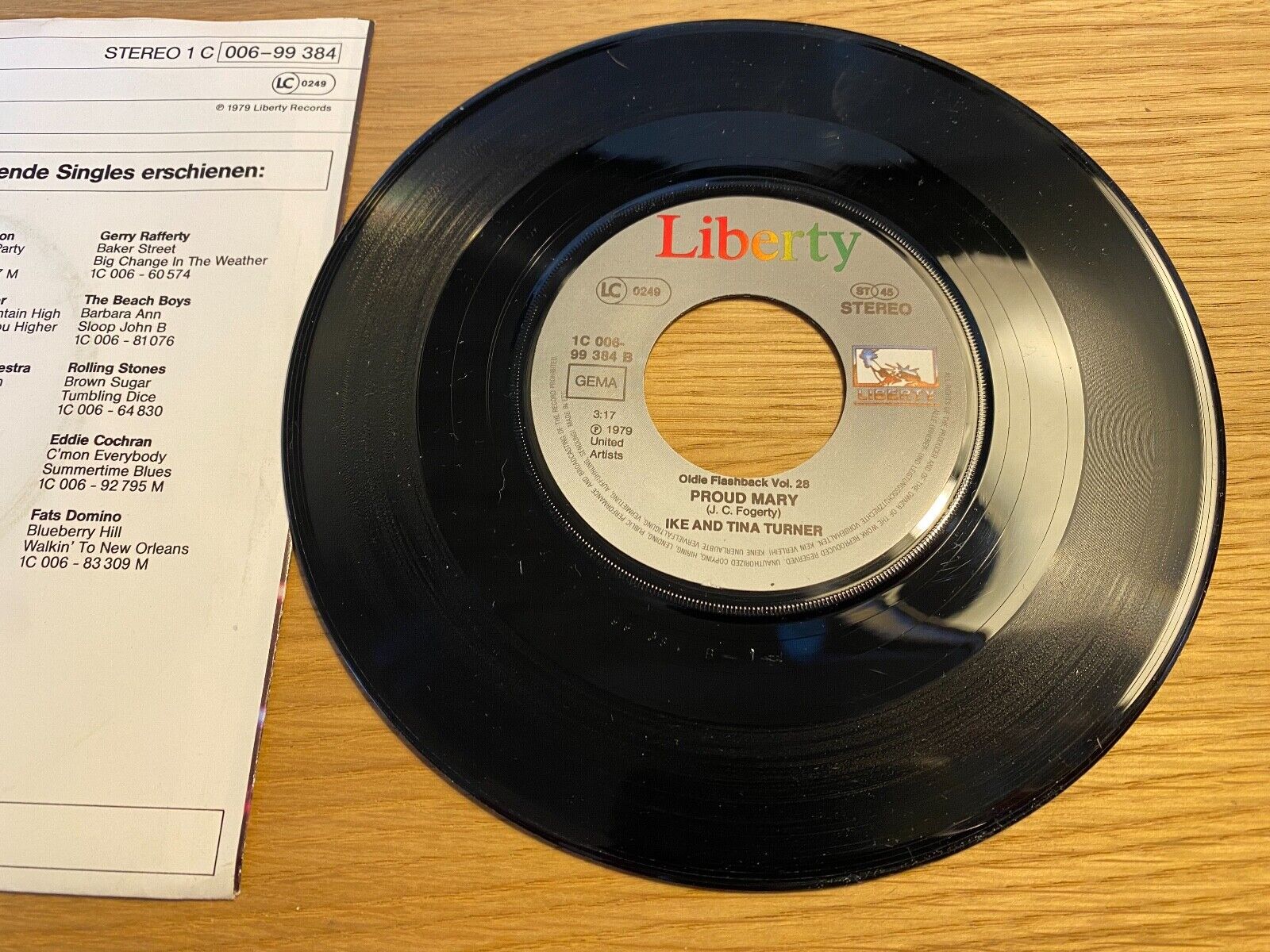 IKE  TINA TURNER "NUTBUSH CITY LIMITS/PROUD MARY" LIBERTY RECORDS 1979 GERMANY*