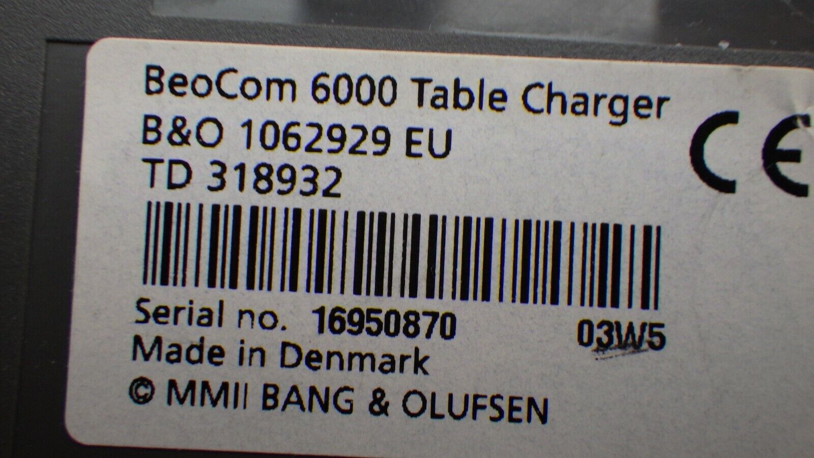 BO Bang  Olufsen Design 3 Table Charger Table Silver BeoCom 6000