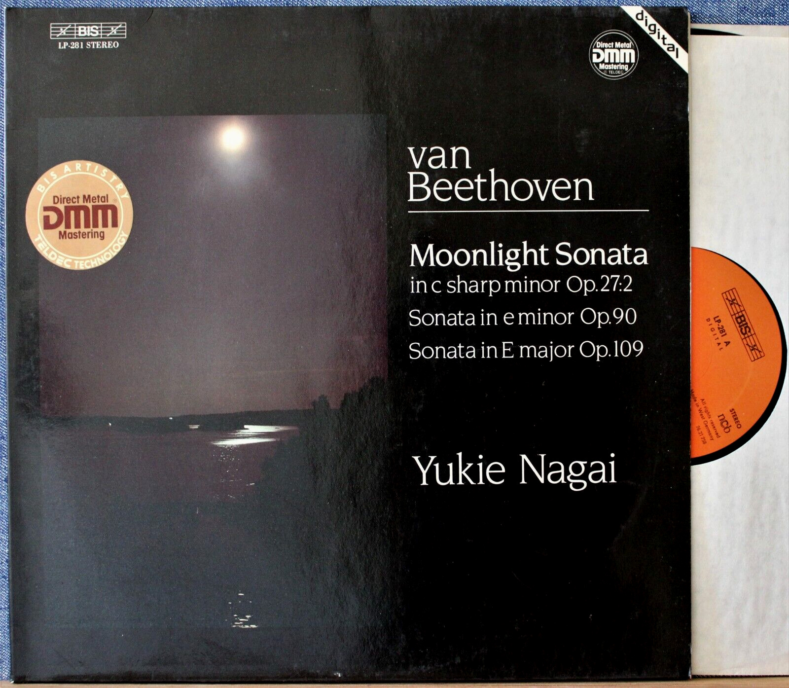 Nagai Beethoven (Sonatas op 272 90  109) BIS LP-281 dig NM