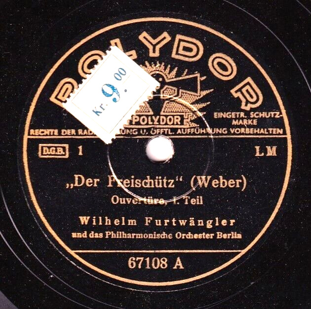 Furtwängler Weber (Freischütz - overture; etc) Pol 67108-9 (2) NM(-)