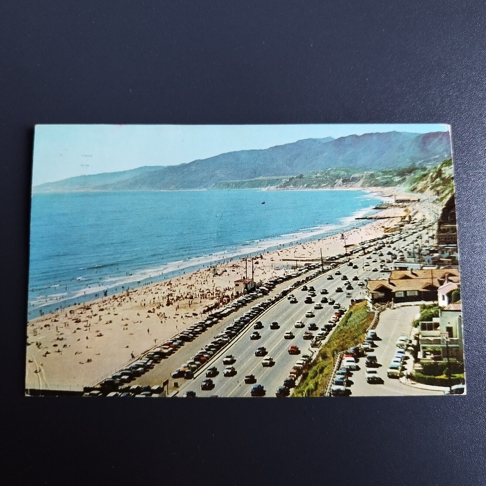 California  Santa Monica Looking North Along The Coast Highway-Posted 1960