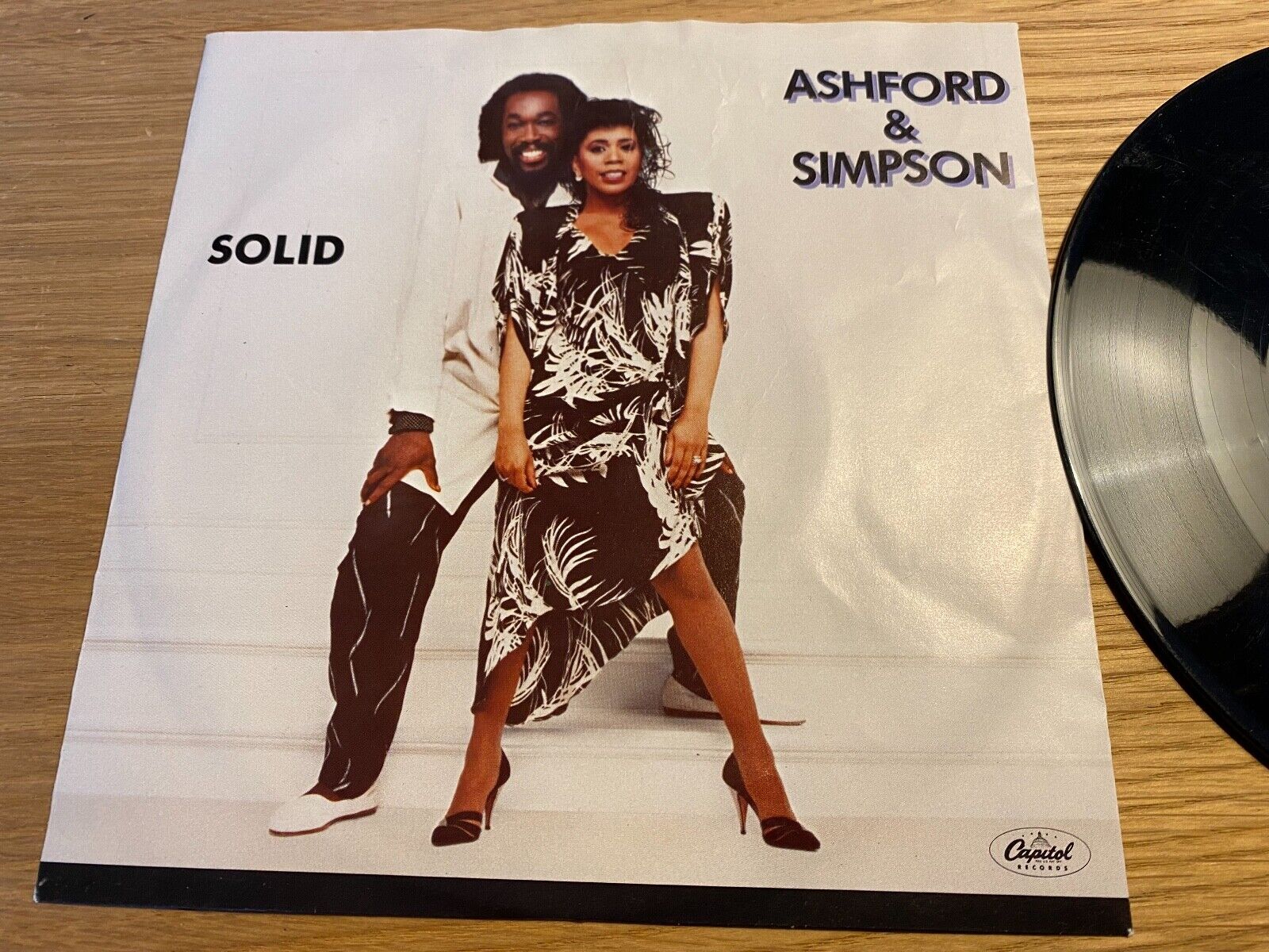 ASHFORD  SIMPSON "SOLID" 1984 CAPITOL RECORDS DUTCH PRESSED VINYL SINGLE 45 RPM