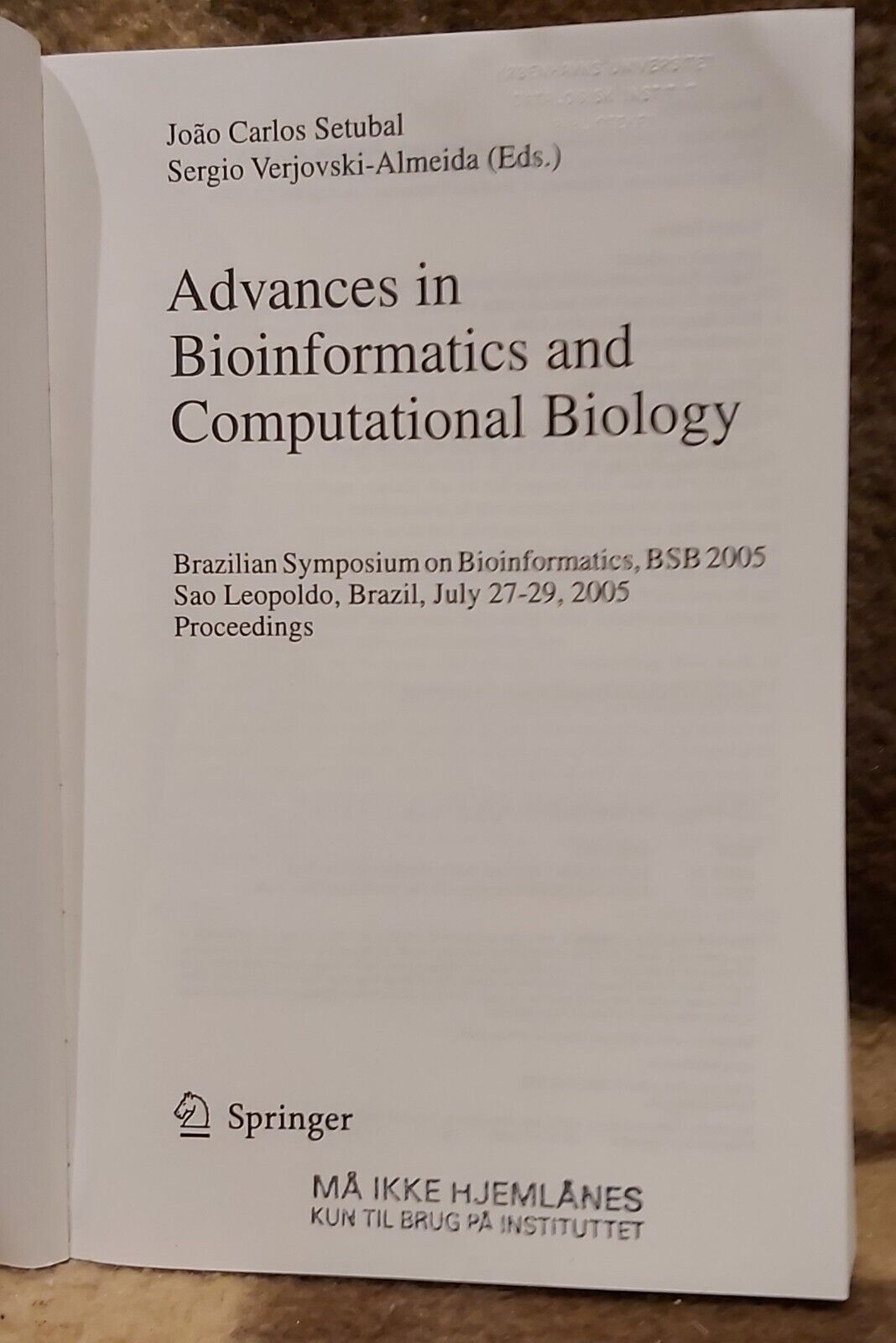 Advances in Bioinformatics and Computational Biology