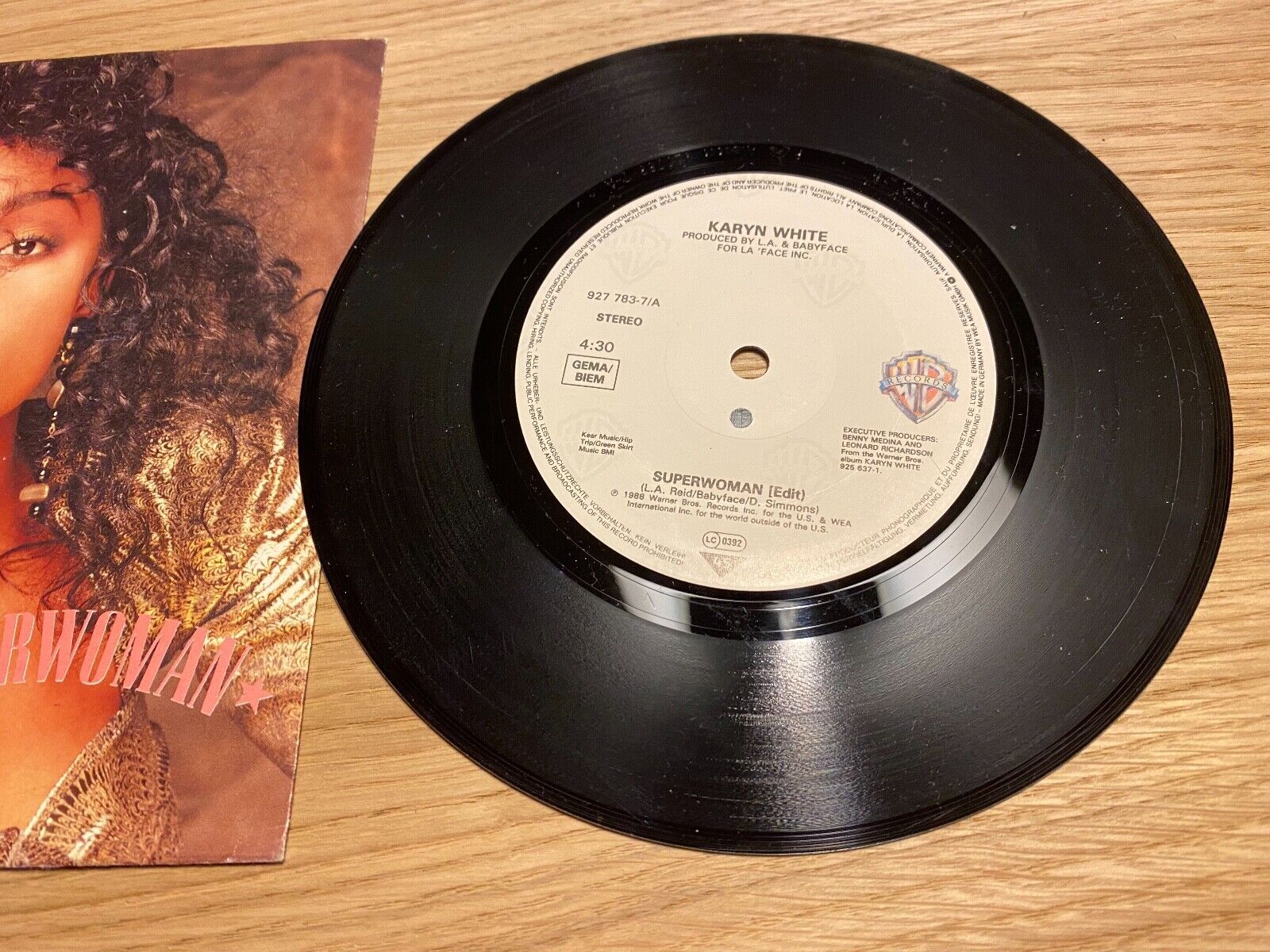 KARYN WHITE "SUPERWOMAN" 1988 WARNER BROS RECORDS INC WEST GERMAN 1 PRESS OOP