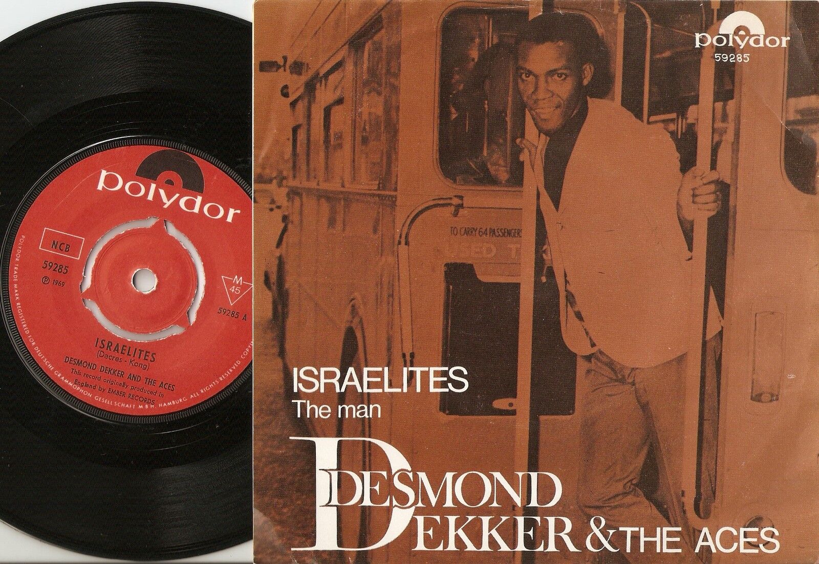 DESMOND DEKKER  THE ACES ISRAELITES  MAN NORWAY 45+PS 1969 MOD SKA SKIN REGGAE