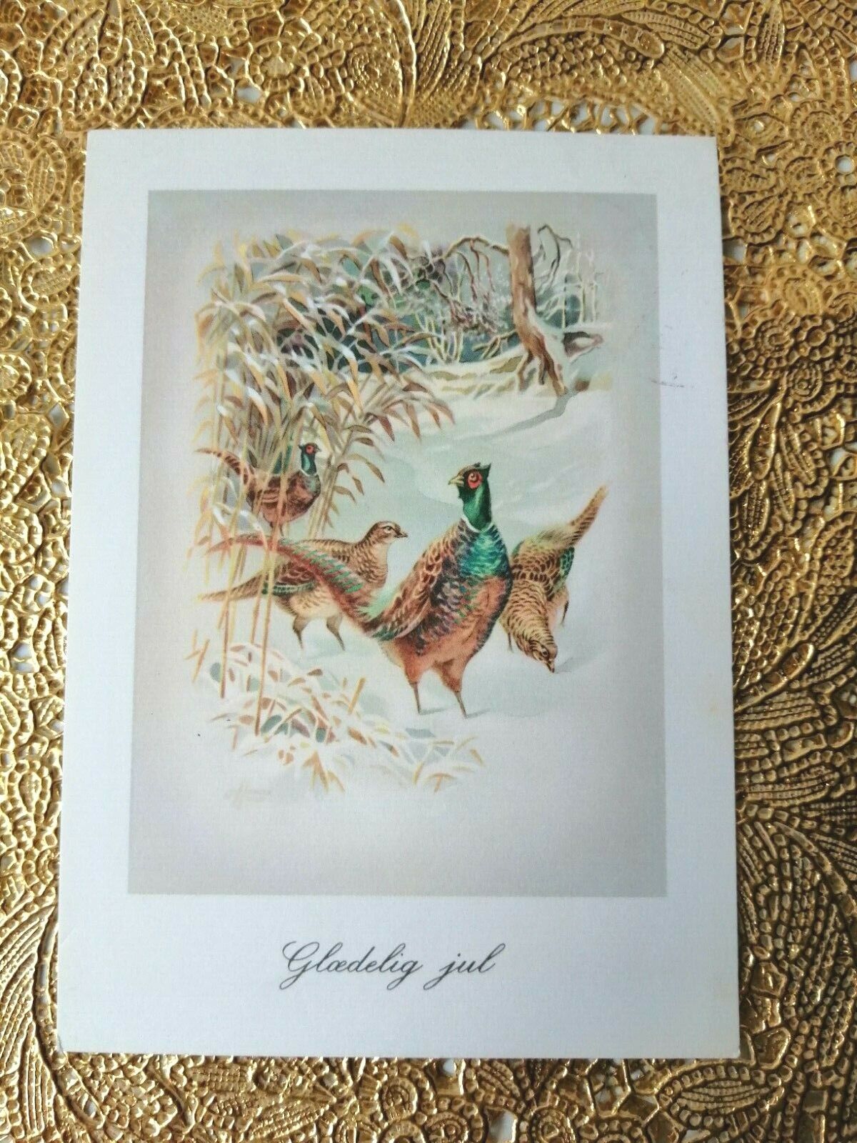 Vintage and collectible Danish Christmas card Posted in 1980 ( No 8 M )