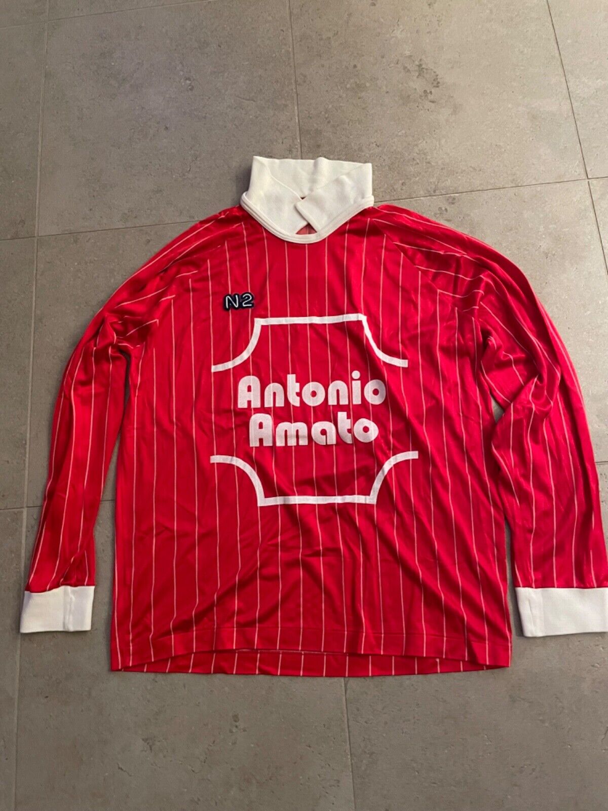 Salernitana Ennerre football shirt from the 80’s. Maglia calcio.