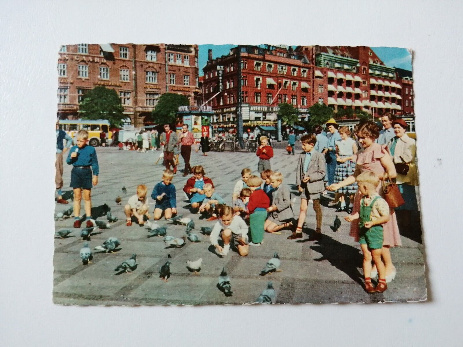 Vintage Danish postcardCopenhagenThe Town Hall Square 1960s