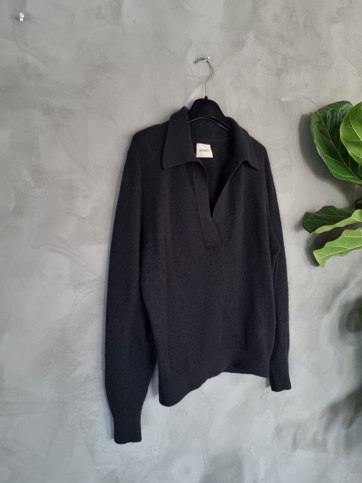 **KHAITE** Black Jo Cashmere Knit Jumper Size Small