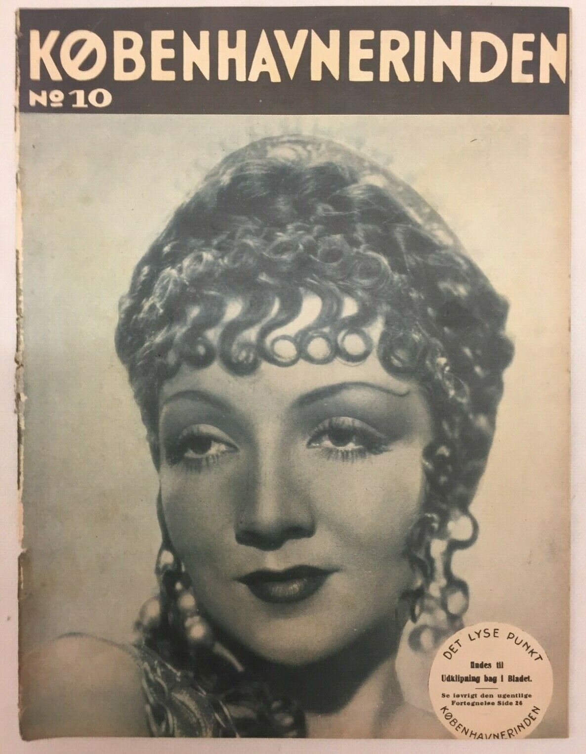 Claudette Colbert Complete Antique Vintage Danish Magazine 1933 Københavnerinden