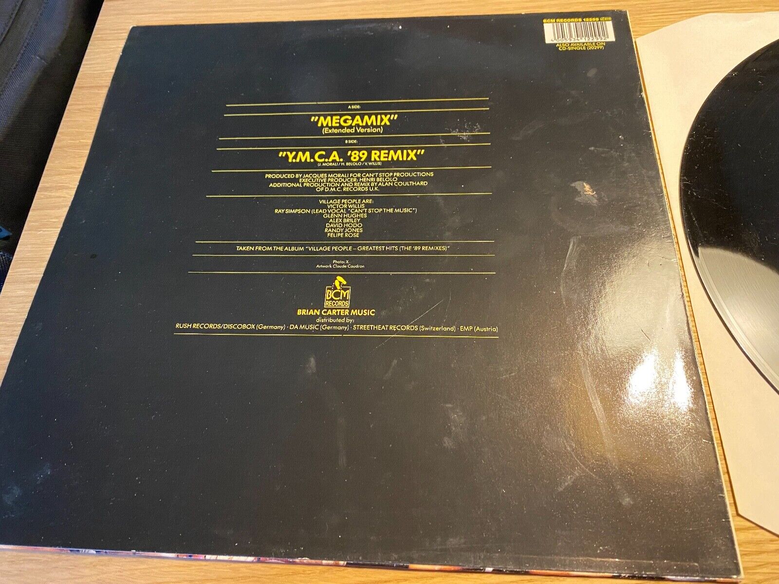 VILLAGE PEOPLE "MEGAMIX" EXTENDED VERSION 1989 BCM RECORDS W GERMAN PRESSING 12