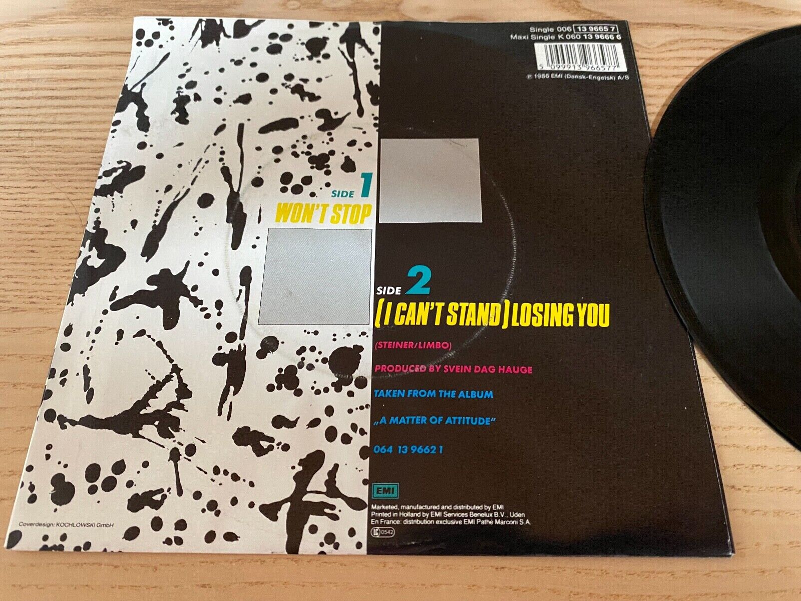 FATE "WON ´T STOP / (I CAN´T STAND) LOSING YOU" 1986 DUTCH PRESS EMI RECORDS 7"