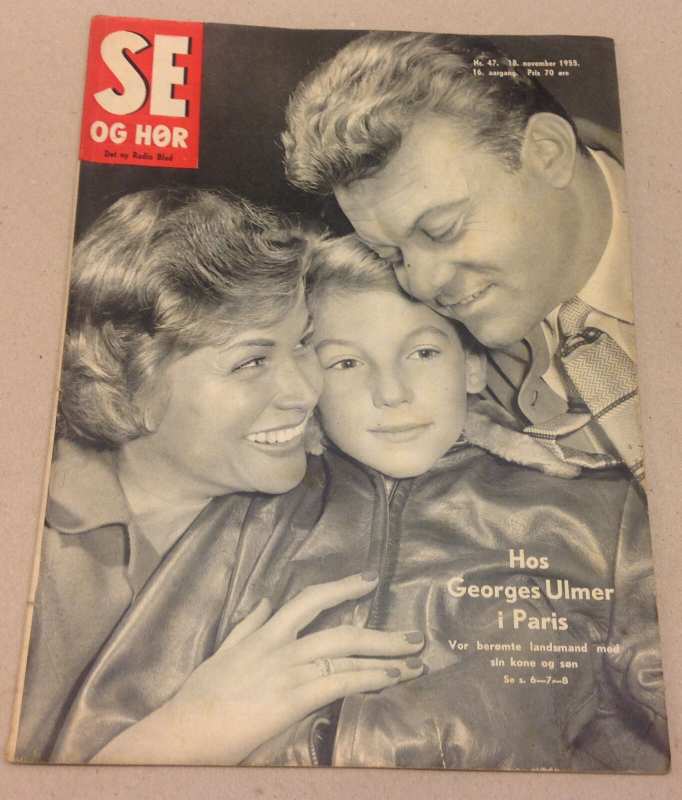 GEORGES ULMER IN PARIS PHOTOS DENMARK FRONT COVER VINTAGE Danish Magazine 1955