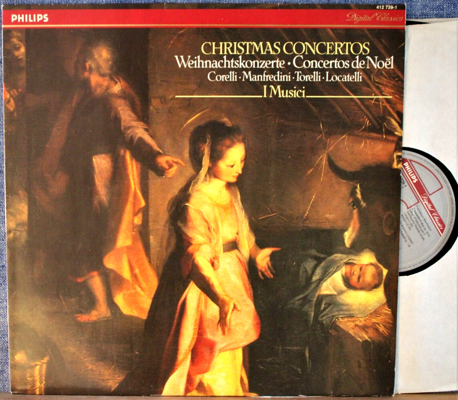 I Musici Corelli Manfredini etc (Christmas Concertos) Philips 412 739 dig NM