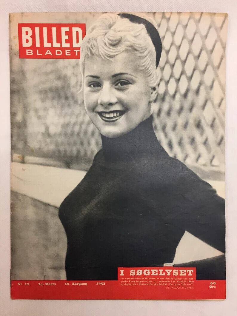 Margrethe Rung Jørgensen Blue Bell Dancer Danish Magazine 1950s "Billed-Bladet"