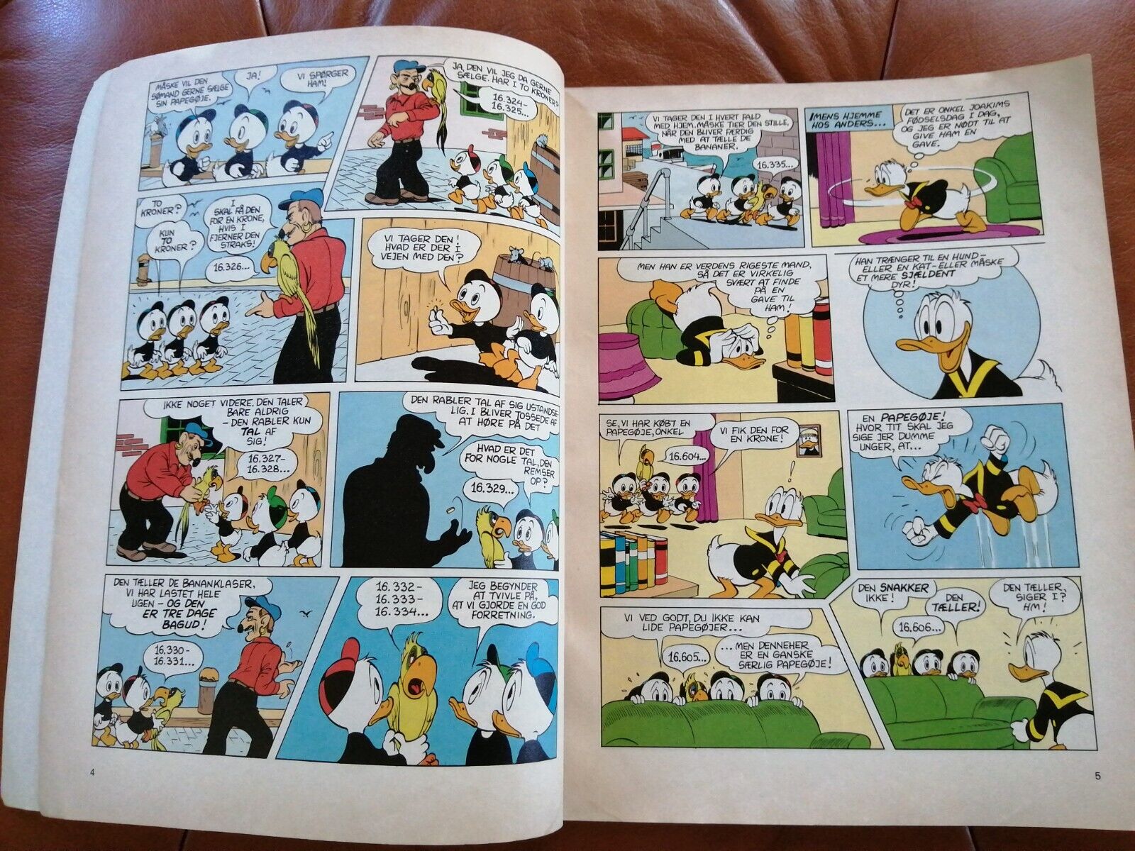 Danish comic book"ANDERS AND og Den Skøre Papegøje" 1983