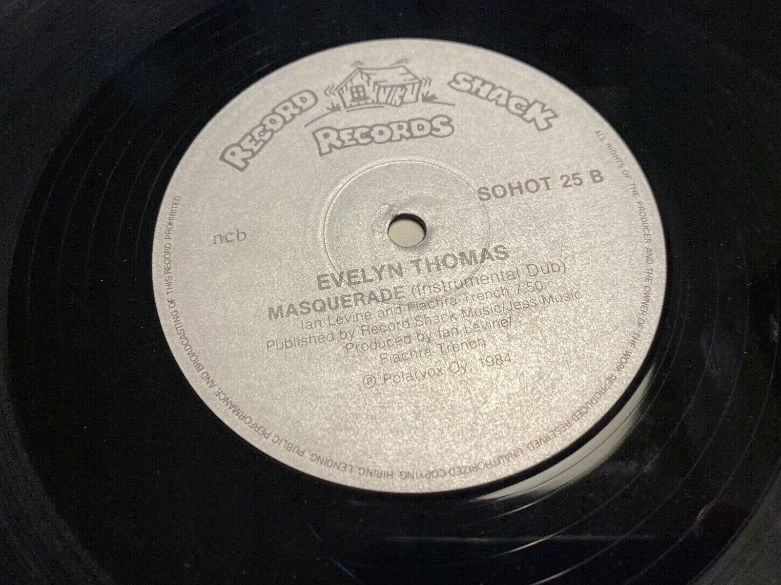 EVELYN THOMAS "MASQUERADE" 12" EXTENDED REMIX 1984 RECORD SHACK RECORDS ENGLAND*