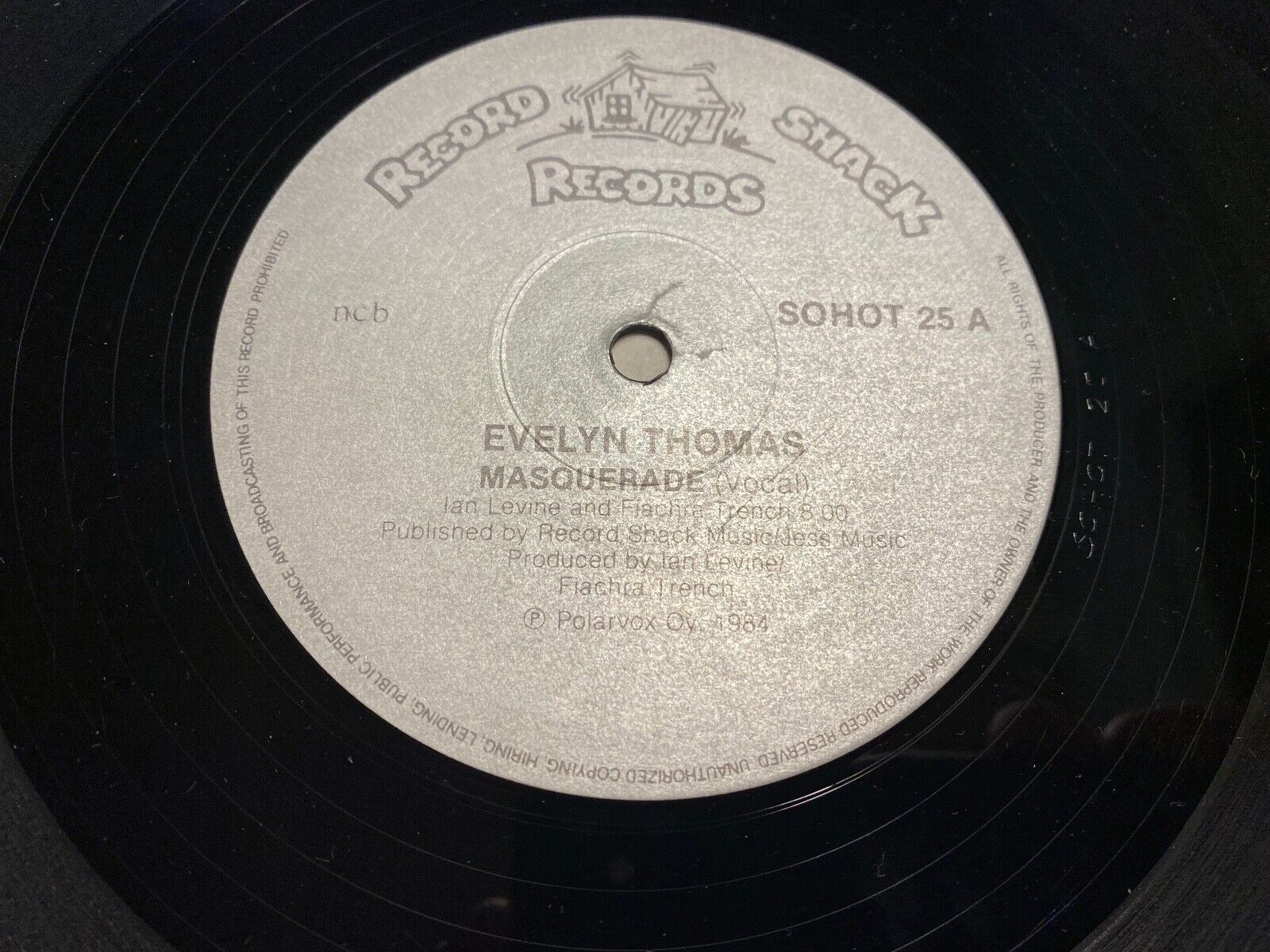 EVELYN THOMAS "MASQUERADE" 12" EXTENDED REMIX 1984 RECORD SHACK RECORDS ENGLAND*