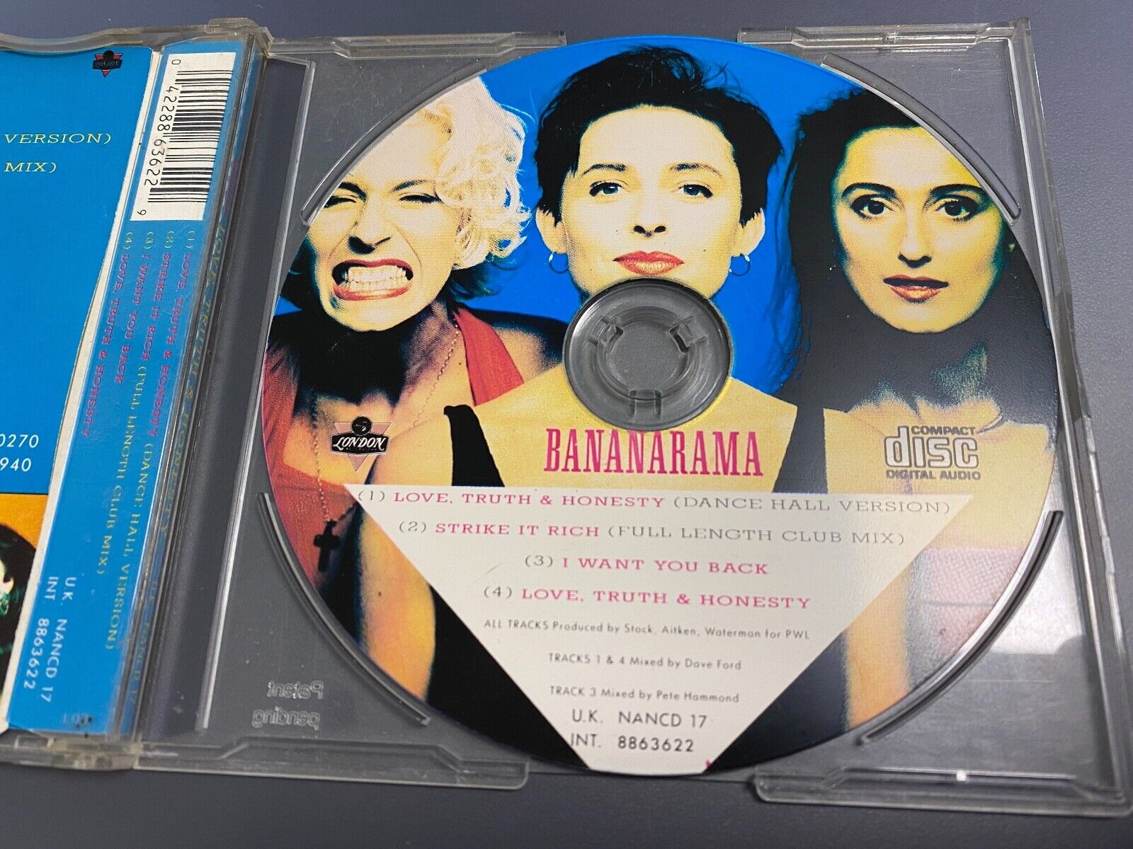 BANANARAMA "LOVE TRUTH  HONESTY" 4 TRACK CD SINGLE 1988 LONDON FFRR RECORDS CD