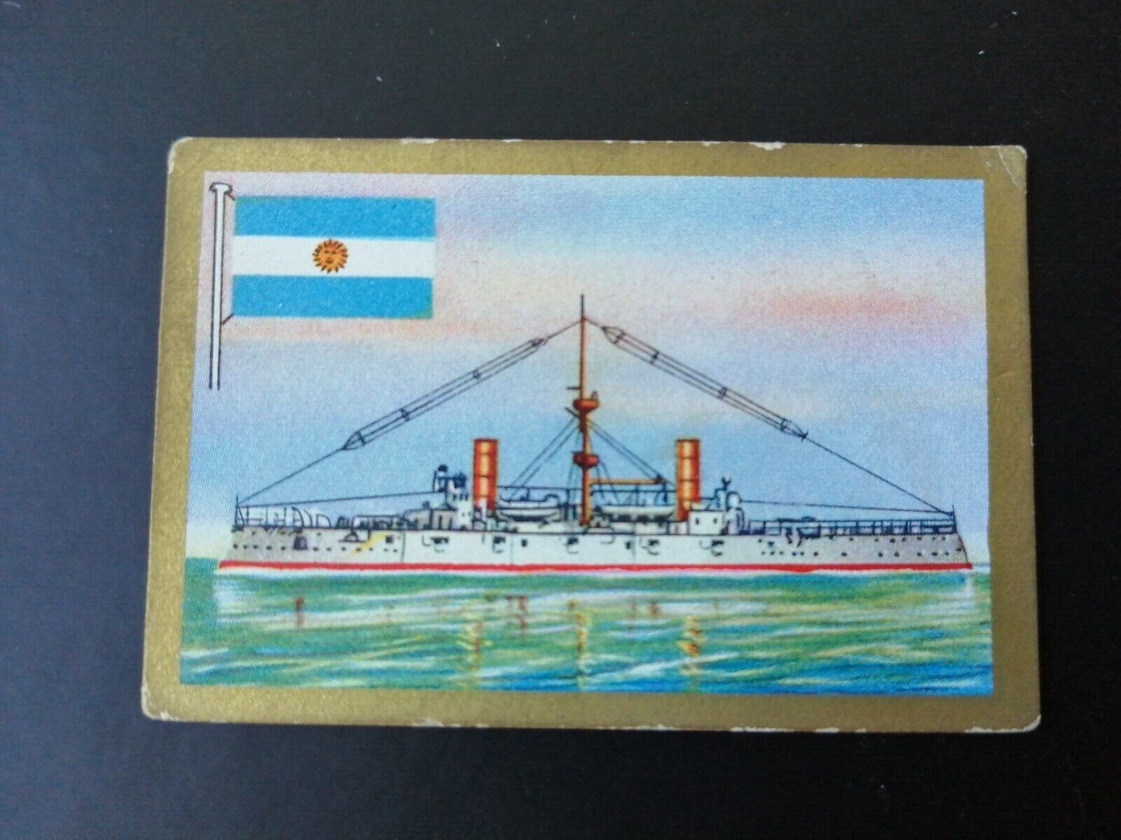 German SABA tobacco ship trading card 1931-33No 158Argentina"Garibaldi"