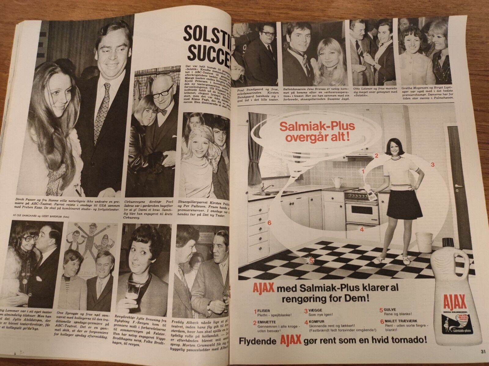 KING FREDERIK Queen Ingrid HELLE VIRKNER Dirch Passer 1970 Danish Magazine BB119