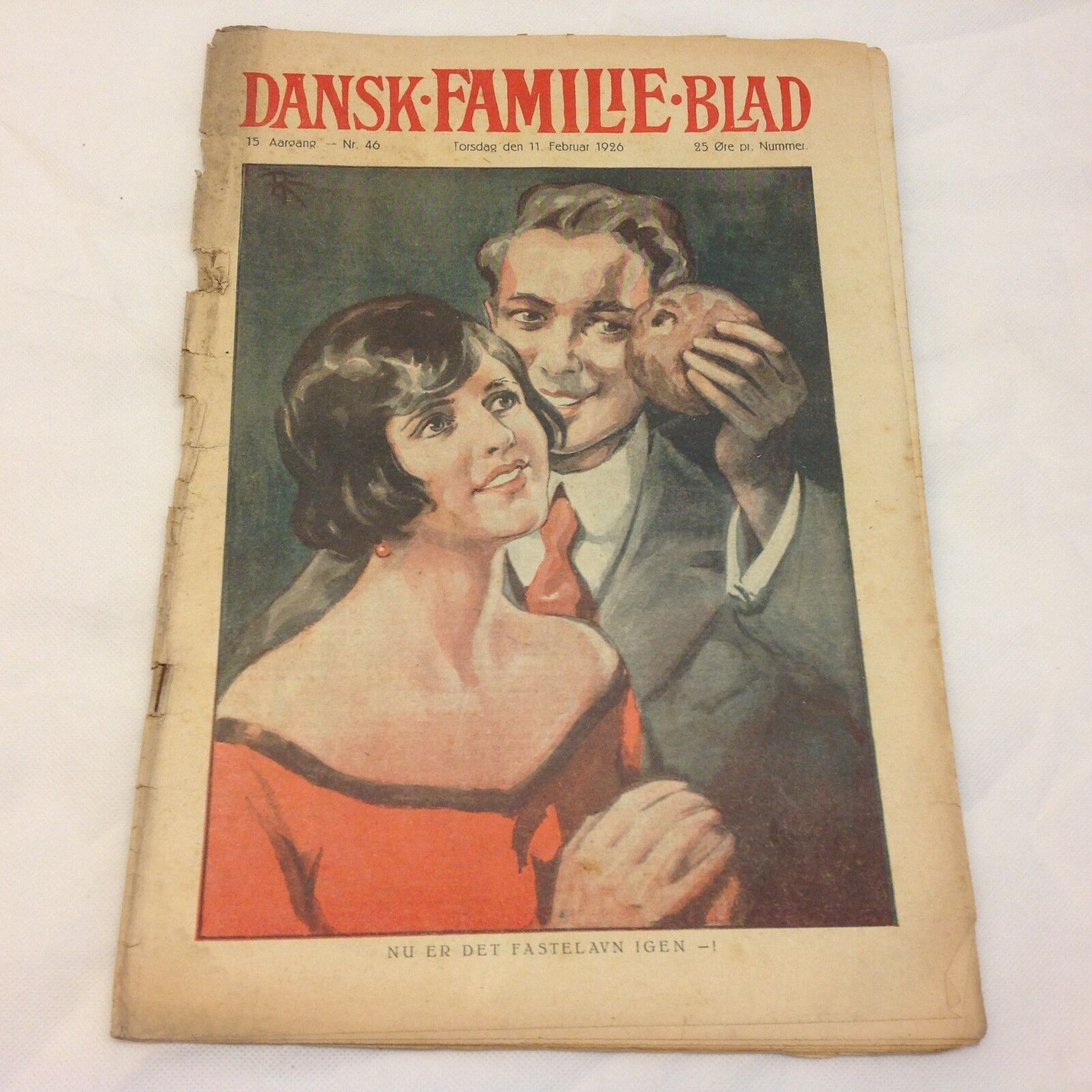 Art Deco Illustration Antique Original 1926 Danish Magazine "Dansk Familieblad"