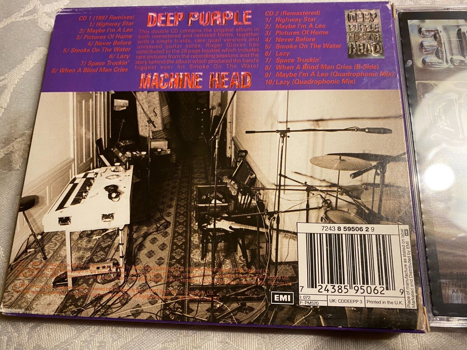 DEEP PURPLE "MACHINE HEAD" ANNIVERSARY 2CD EDITION REMASTERS 1997 REMIXES EMI CD