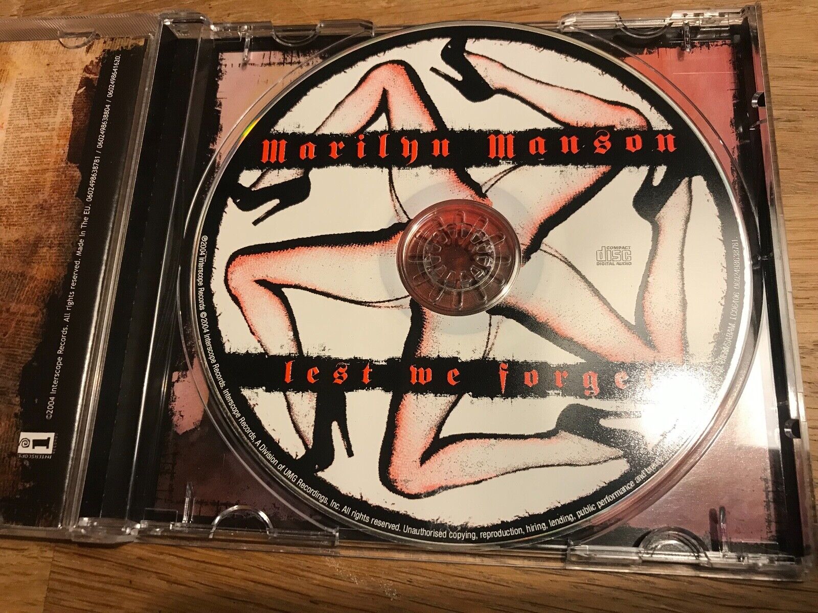 MARILYN MANSON "LEST WE FORGET" 2004 CD 18 TRACK INTERSCOPE RECORDS DEPECHE MOD2