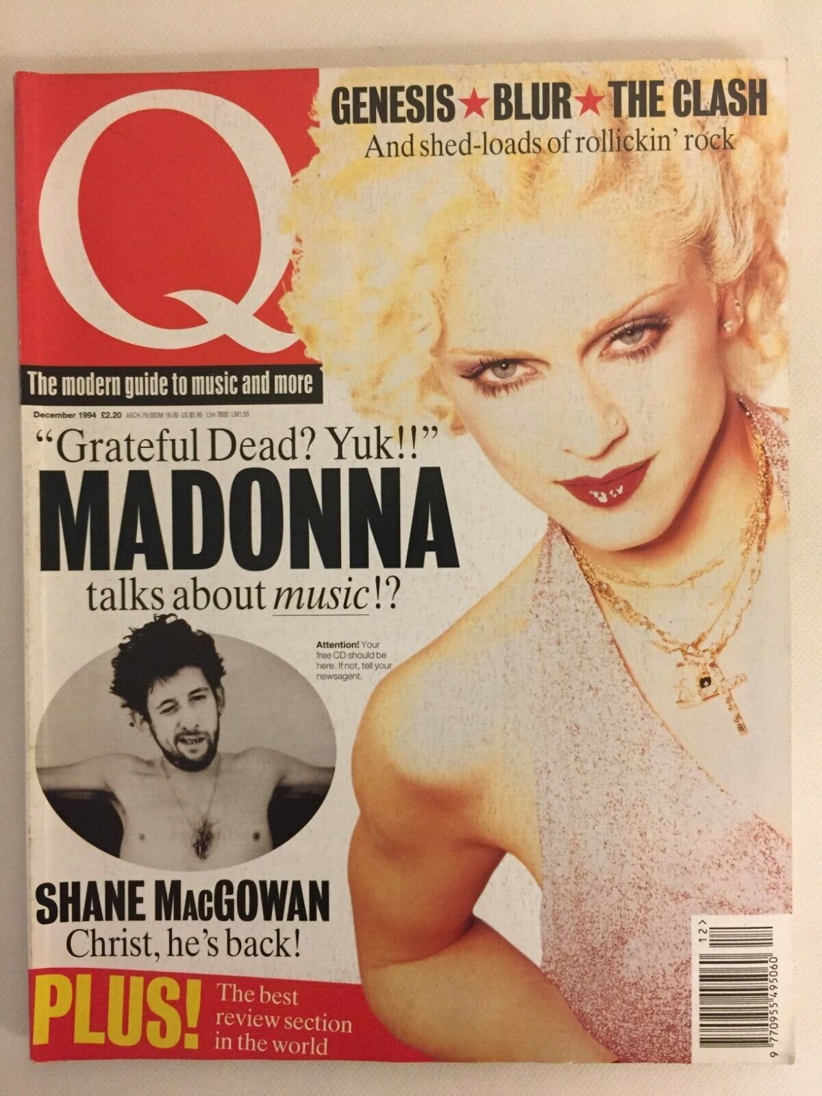 Madonna Vintage Q Magazine December 1994 Original Good Condition