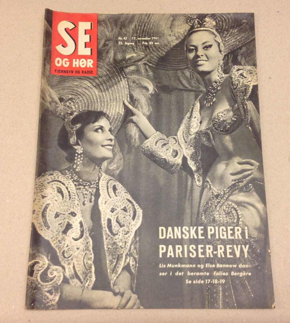 FRENCH FOLIES BERGÉRE VARIETÉ LIS MUNKMANN AND ELSE BANNOW Danish Magazine 1961