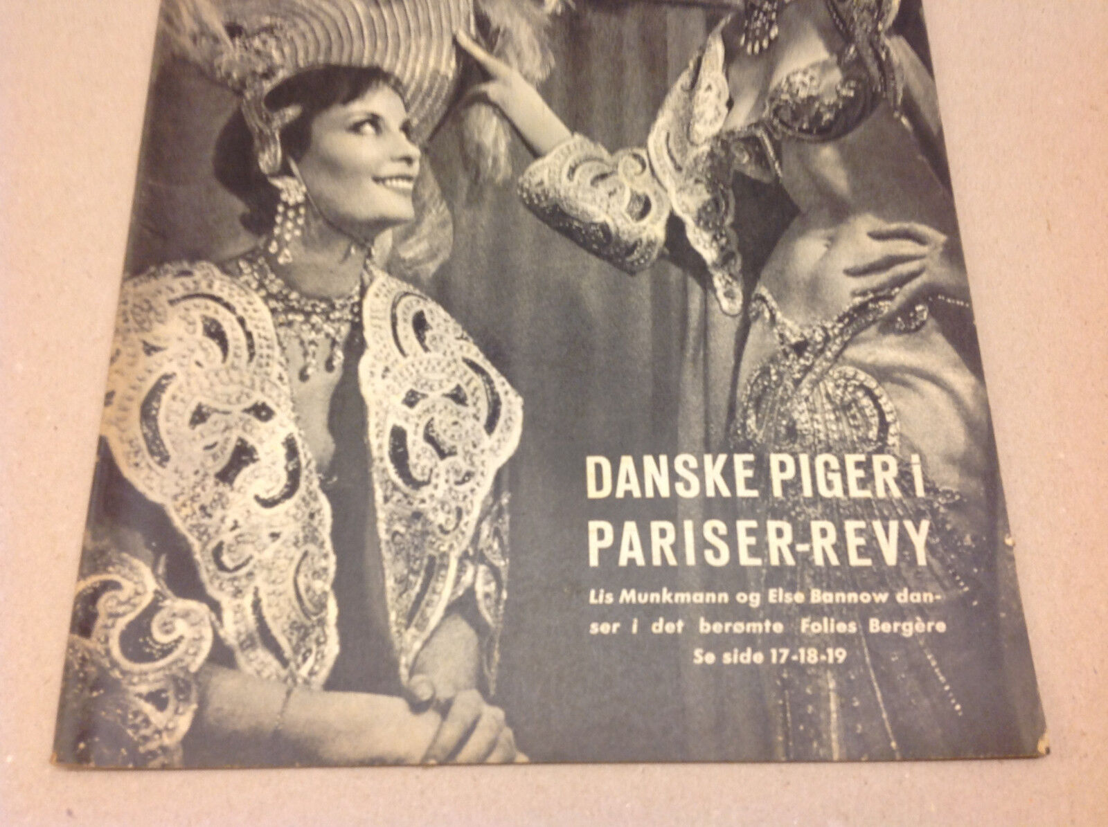 FRENCH FOLIES BERGÉRE VARIETÉ LIS MUNKMANN AND ELSE BANNOW Danish Magazine 1961